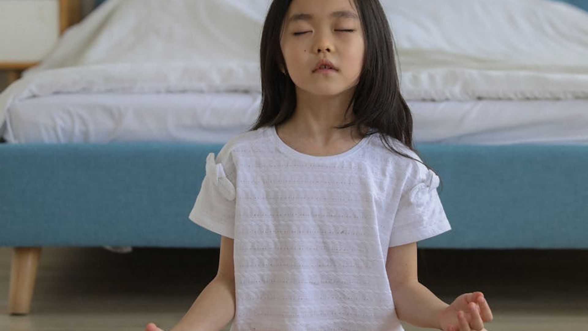 Serene and dark empty room for meditation and practice.